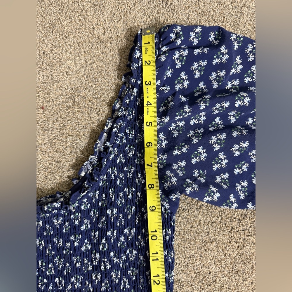 Hill House Home the Louisa Nap Dress in Navy Blue Posey Ditzy Floral Size Small - Picture 14 of 16